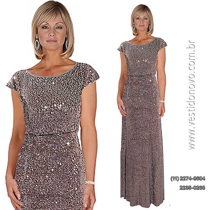 vestido para me da noiva, marrom todo em brilho, zona sul de So Paulo
