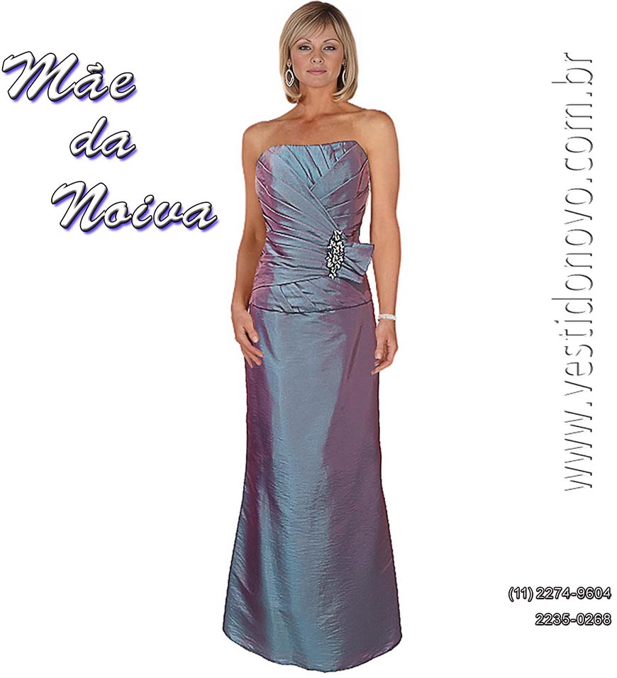vestido para me da noiva, em tafet azul, zona sul de So Paulo