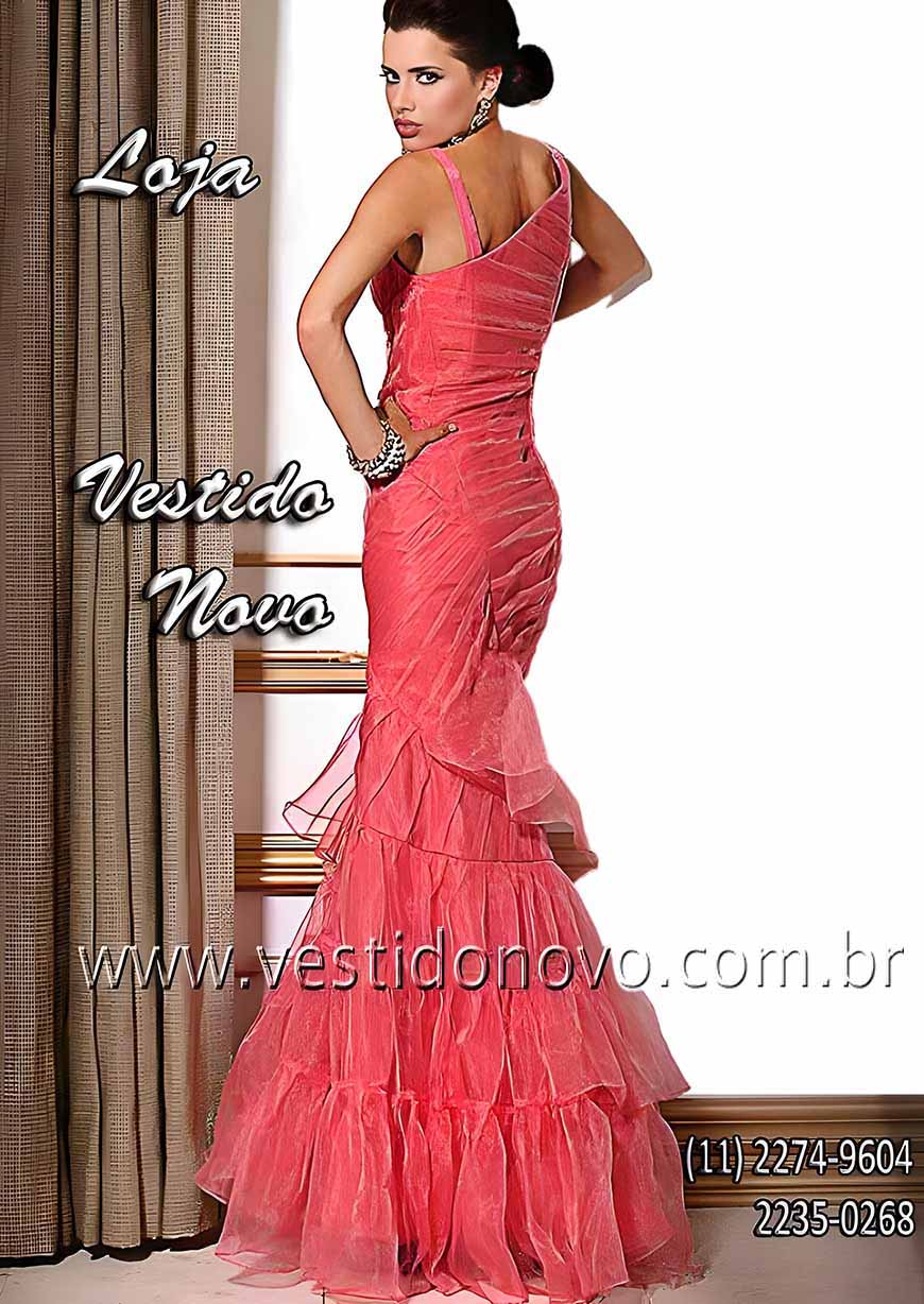 Vestido sereia, me de noiva, na cor melancia, So Paulo, sp, aclimao, vila mariana, cambuci, vila monumento